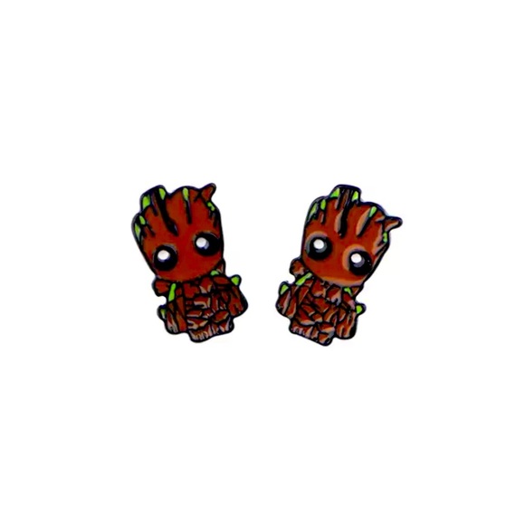 Private Label Jewelry - Groot Gold Plated Enamel Earrings